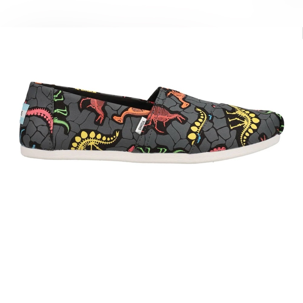 NWT TOMS Alpargata Dino Neon Glow-in-Dark